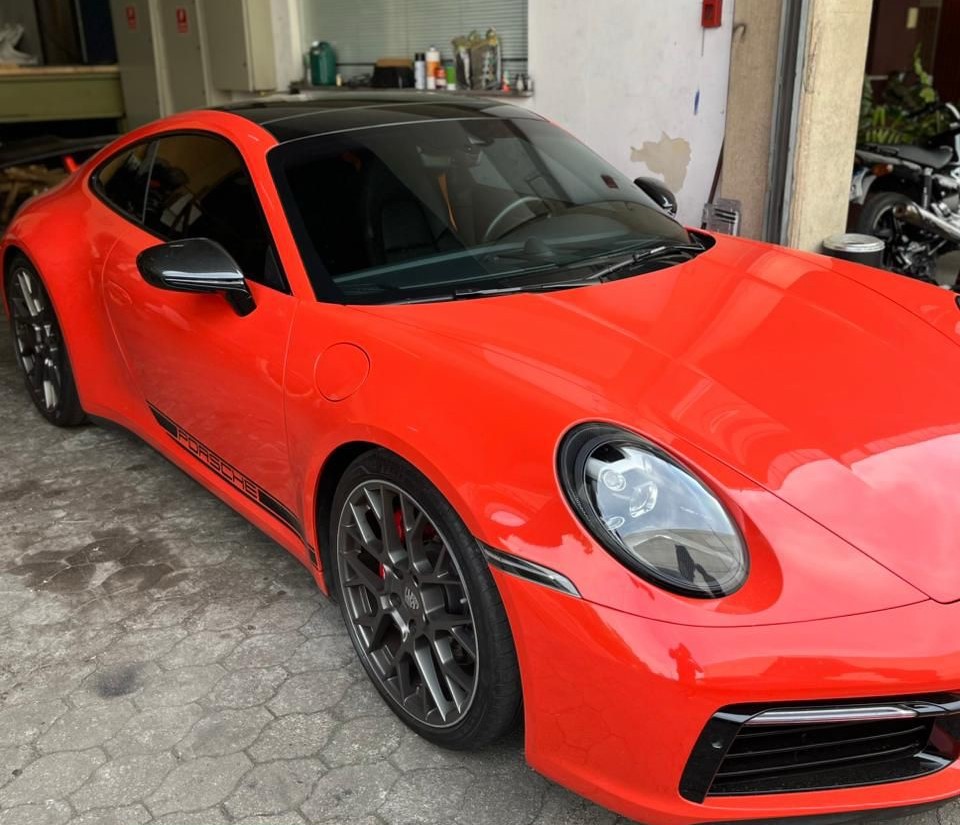 Pintura de carro antes do polimento